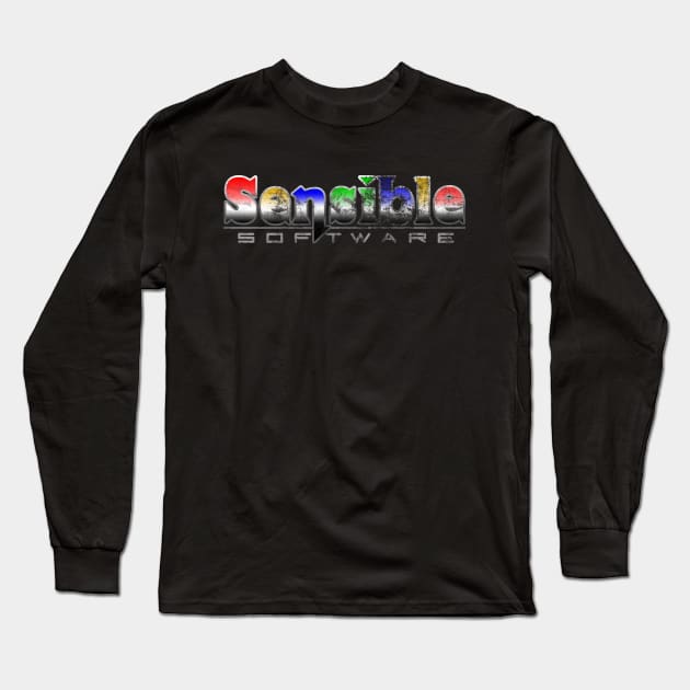 Retro Computer Games Sensible Software Vintage Long Sleeve T-Shirt by Meta Cortex